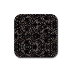 Cloth-002 Rubber Square Coaster (4 pack)