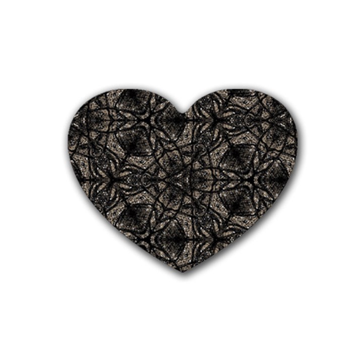 Cloth-002 Rubber Heart Coaster (4 pack)