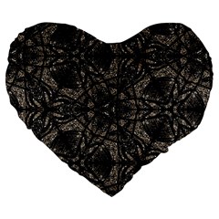 Cloth-002 Large 19  Premium Flano Heart Shape Cushions