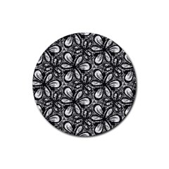 Cloth-004 Rubber Round Coaster (4 Pack) by nate14shop