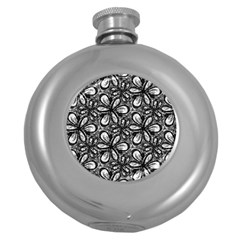 Cloth-004 Round Hip Flask (5 Oz) by nate14shop