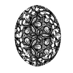 Cloth-004 Oval Filigree Ornament (two Sides) by nate14shop