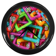 Construction-set Wall Clock (black) by nate14shop