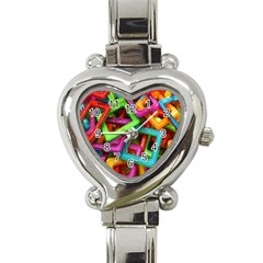 Construction-set Heart Italian Charm Watch by nate14shop