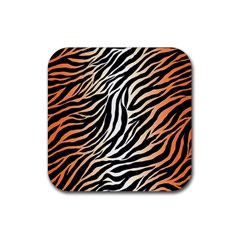 Cuts  Catton Tiger Rubber Coaster (square) by nate14shop