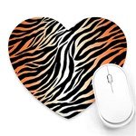 Cuts  Catton Tiger Heart Mousepads Front