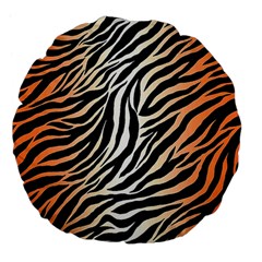 Cuts  Catton Tiger Large 18  Premium Flano Round Cushions by nate14shop