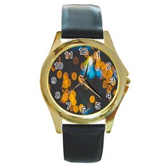 Desktop Round Gold Metal Watch