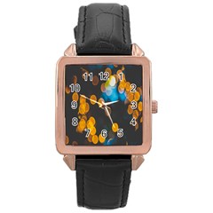 Desktop Rose Gold Leather Watch 