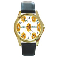 Easter Round Gold Metal Watch by nate14shop