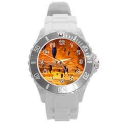 Emotions Round Plastic Sport Watch (l) by nate14shop