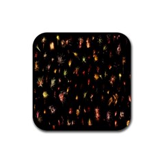 Fireworks- Rubber Square Coaster (4 Pack)