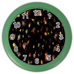 Fireworks- Color Wall Clock by nate14shop