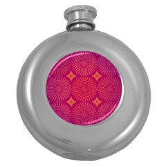 Flower Round Hip Flask (5 Oz) by nate14shop