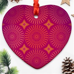 Flower Heart Ornament (two Sides)