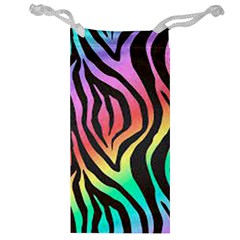 Rainbow Zebra Stripes Jewelry Bag by nate14shop