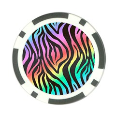 Rainbow Zebra Stripes Poker Chip Card Guard (10 Pack) by nate14shop