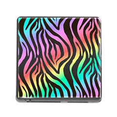 Rainbow Zebra Stripes Memory Card Reader (square 5 Slot) by nate14shop