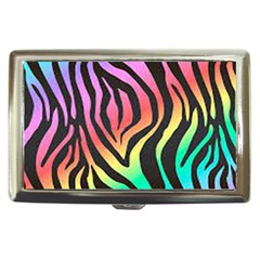 Rainbow Zebra Stripes Cigarette Money Case by nate14shop