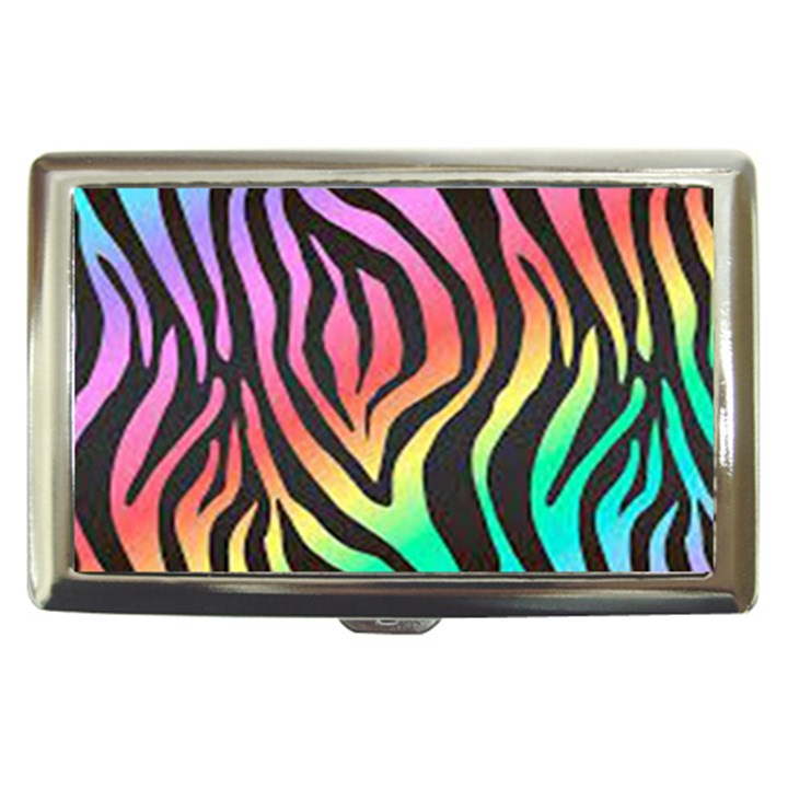 Rainbow Zebra Stripes Cigarette Money Case