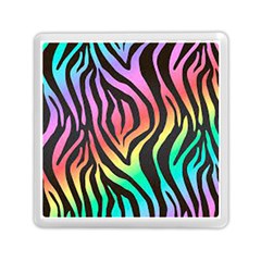 Rainbow Zebra Stripes Memory Card Reader (square) by nate14shop