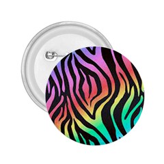 Rainbow Zebra Stripes 2 25  Buttons by nate14shop