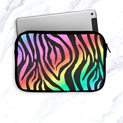 Rainbow Zebra Stripes Apple Ipad Mini Zipper Cases by nate14shop