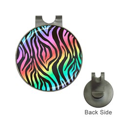 Rainbow Zebra Stripes Hat Clips With Golf Markers by nate14shop