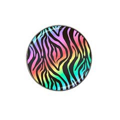 Rainbow Zebra Stripes Hat Clip Ball Marker (4 Pack) by nate14shop