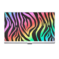 Rainbow Zebra Stripes Business Card Holder by nate14shop