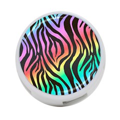 Rainbow Zebra Stripes 4-port Usb Hub (one Side) by nate14shop