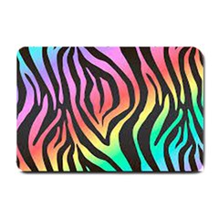 Rainbow Zebra Stripes Small Doormat  by nate14shop