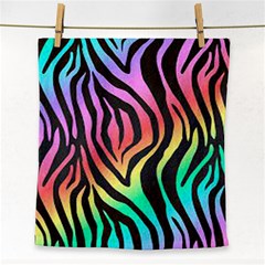 Rainbow Zebra Stripes Face Towel by nate14shop