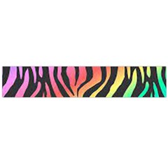 Rainbow Zebra Stripes Large Flano Scarf  by nate14shop