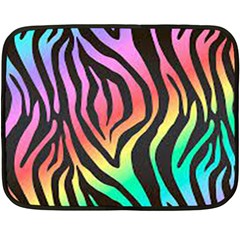 Rainbow Zebra Stripes Double Sided Fleece Blanket (mini)  by nate14shop