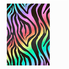 Rainbow Zebra Stripes Small Garden Flag (two Sides) by nate14shop