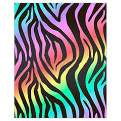 Rainbow Zebra Stripes Drawstring Bag (small) by nate14shop