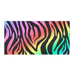 Rainbow Zebra Stripes Satin Wrap 35  X 70 