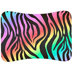 Rainbow Zebra Stripes Velour Seat Head Rest Cushion by nate14shop