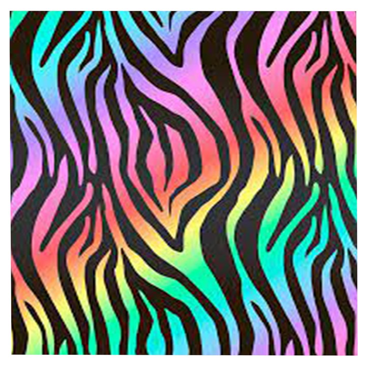 Rainbow Zebra Stripes Wooden Puzzle Square