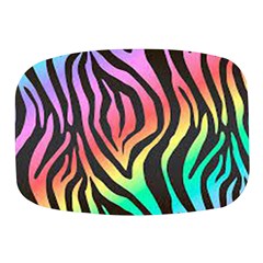 Rainbow Zebra Stripes Mini Square Pill Box by nate14shop