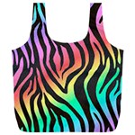 Rainbow Zebra Stripes Full Print Recycle Bag (XXL) Front