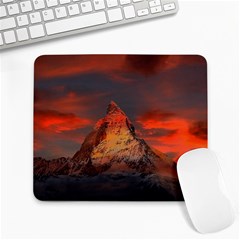 Switzerland-zermatt-mountains-snow- Large Mousepads