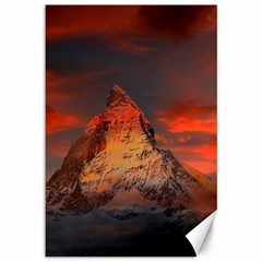 Switzerland-zermatt-mountains-snow- Canvas 12  X 18 