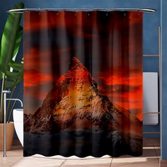 Switzerland-zermatt-mountains-snow- Shower Curtain 60  X 72  (medium) 