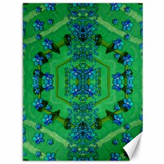 Vines Of Beautiful Flowers On A Painting In Mandala Style Canvas 36  X 48 