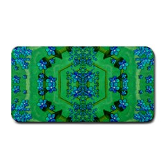 Vines Of Beautiful Flowers On A Painting In Mandala Style Medium Bar Mats by pepitasart