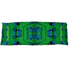 Vines Of Beautiful Flowers On A Painting In Mandala Style Body Pillow Case Dakimakura (two Sides) by pepitasart