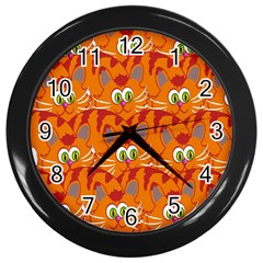 Animals Pet Cats Wall Clock (black) by artworkshop