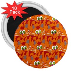 Animals Pet Cats 3  Magnets (10 Pack)  by artworkshop